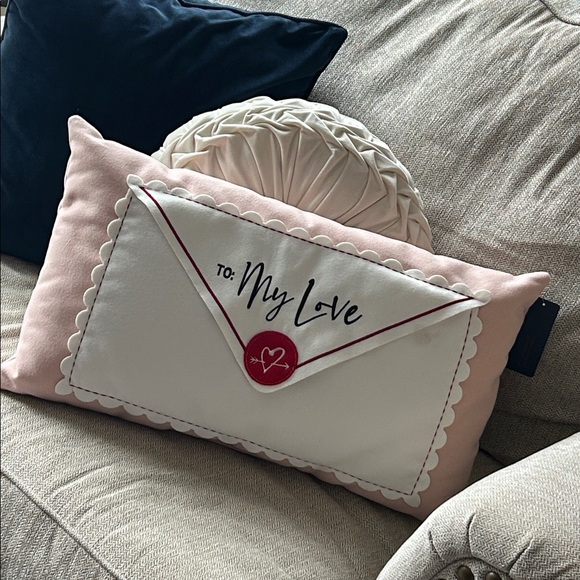 Other - NEW! Shabby Chic Vintage Inspired Valentines postage Post Card Love Heart Pillow